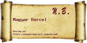Magyar Bercel névjegykártya